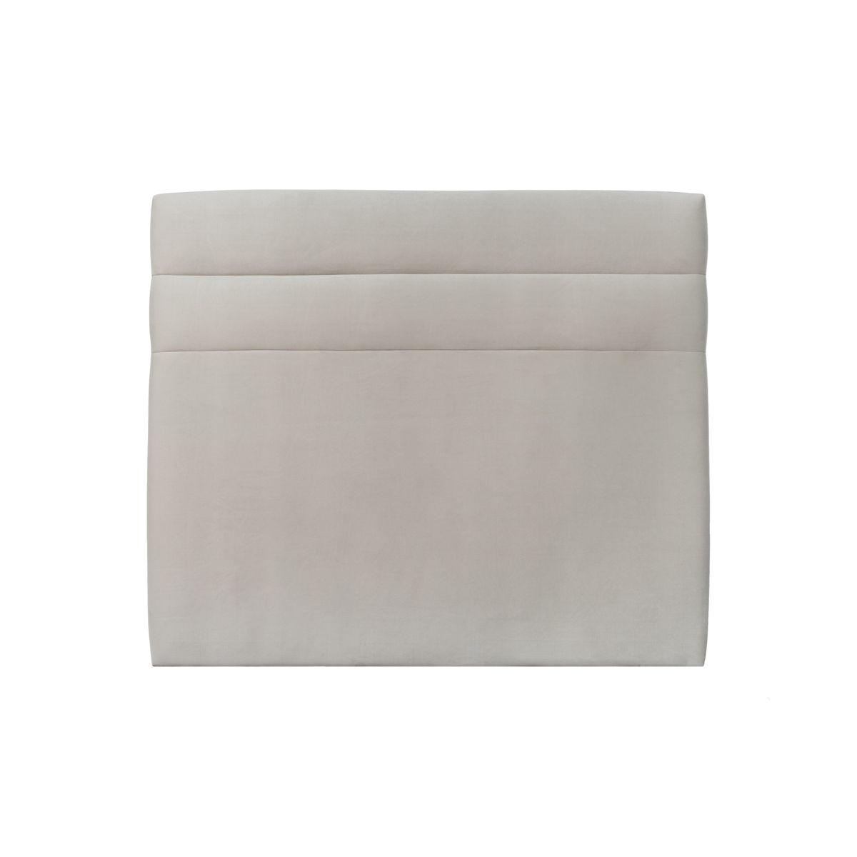 KOPFTEIL Modell Linien – Hellgrauer Samtstoff 160 cm - Beige/Hellgrau, Karton/Holz (160/120/10cm) - Sommeil de Plomb