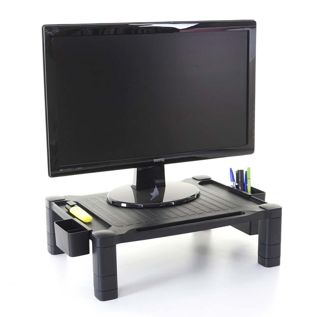 MONITORERHÖHUNG KUNSTSTOFF Schwarz - Schwarz, Kunststoff (33/43/13cm) - MCW