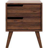 NACHTTISCH Norel mit 2 Schubladen, Links, Walnuss - Walnussfarben, Holz/Holzwerkstoff (45/55/35cm) - Beautysofa