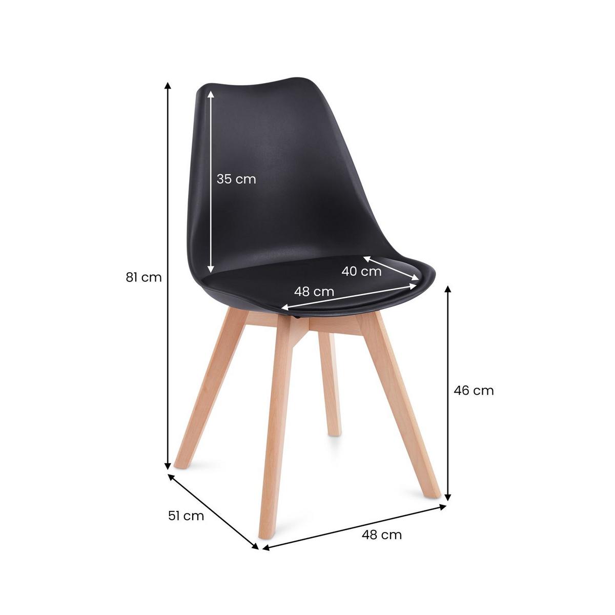 ESSGRUPPE SHANNON ABBY 5er Set schwarz - Schwarz, Holz/Holzwerkstoff - IDIMEX