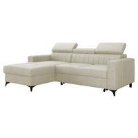 ECKSOFA Milano, Seite: Links LC+2R - Schwarz/Mokka, Holz/Textil (236/172cm) - MIRJAN24