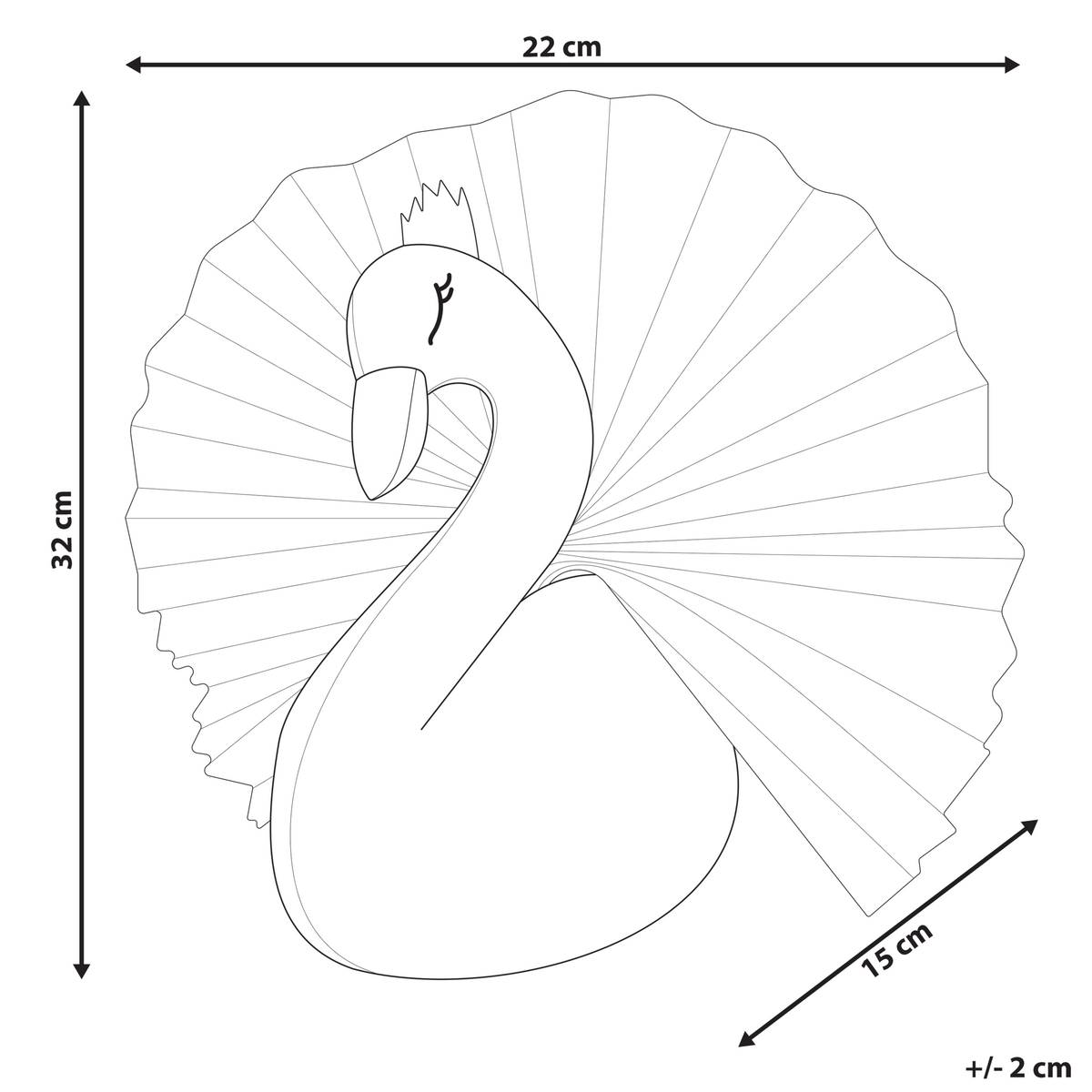 WANDDEKORATION cremeweiß/rosa Odetta - Weiß, Textil (22/32/15cm) - Beliani