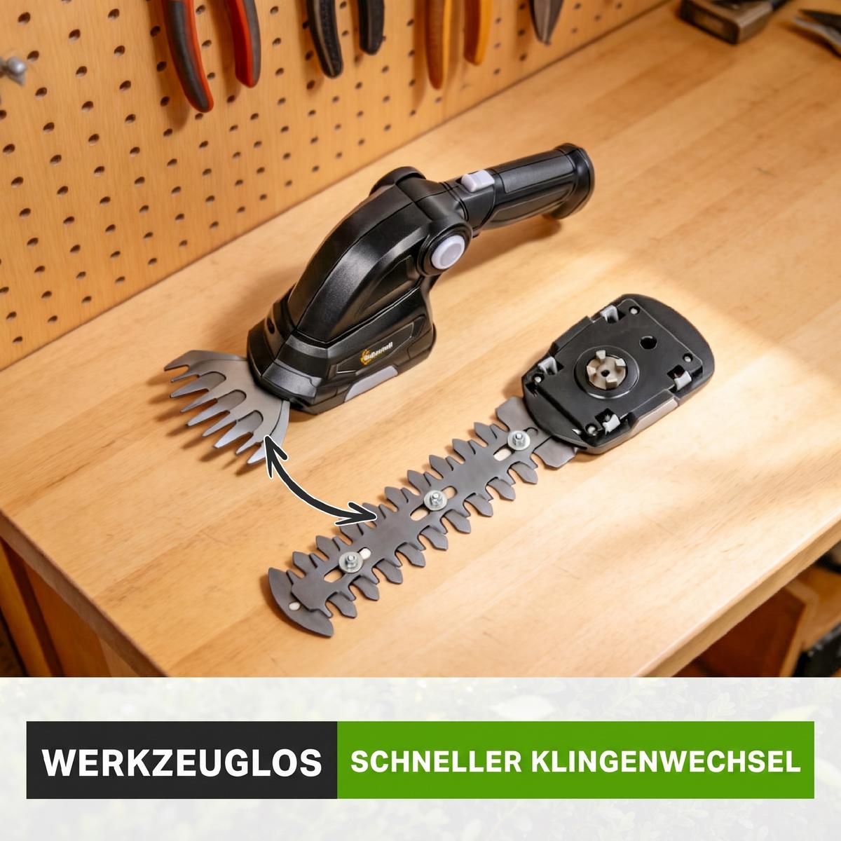 HECKENSCHERE ABS 65Mn Schwarz - Schwarz, Kunststoff (8.5/12/47cm) - Outsunny