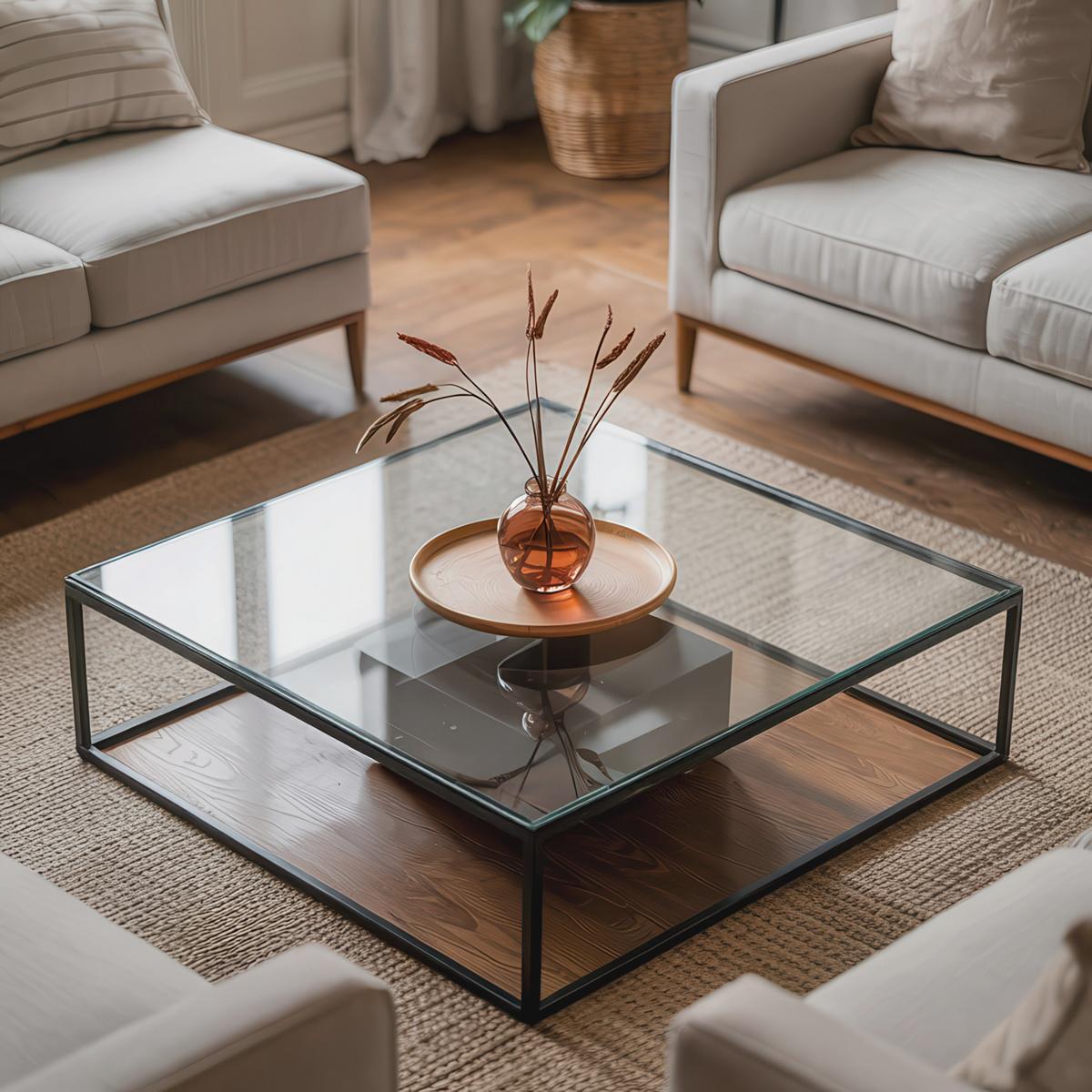 TISCHPLATTE 50x50 cm - Transparent, Glas (50/50/0.4cm) - Wallfluent