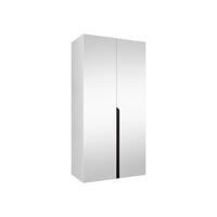 DREHTÜRENSCHRANK Mila III 100 - Schwarz/Weiß, Holzwerkstoff/Kunststoff (100/202/52cm) - MIRJAN24