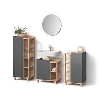 BADMÖBEL-SET Marano Anthrazit 4 Teile - Anthrazit, Holzwerkstoff (35/65/60cm) - Livinity®
