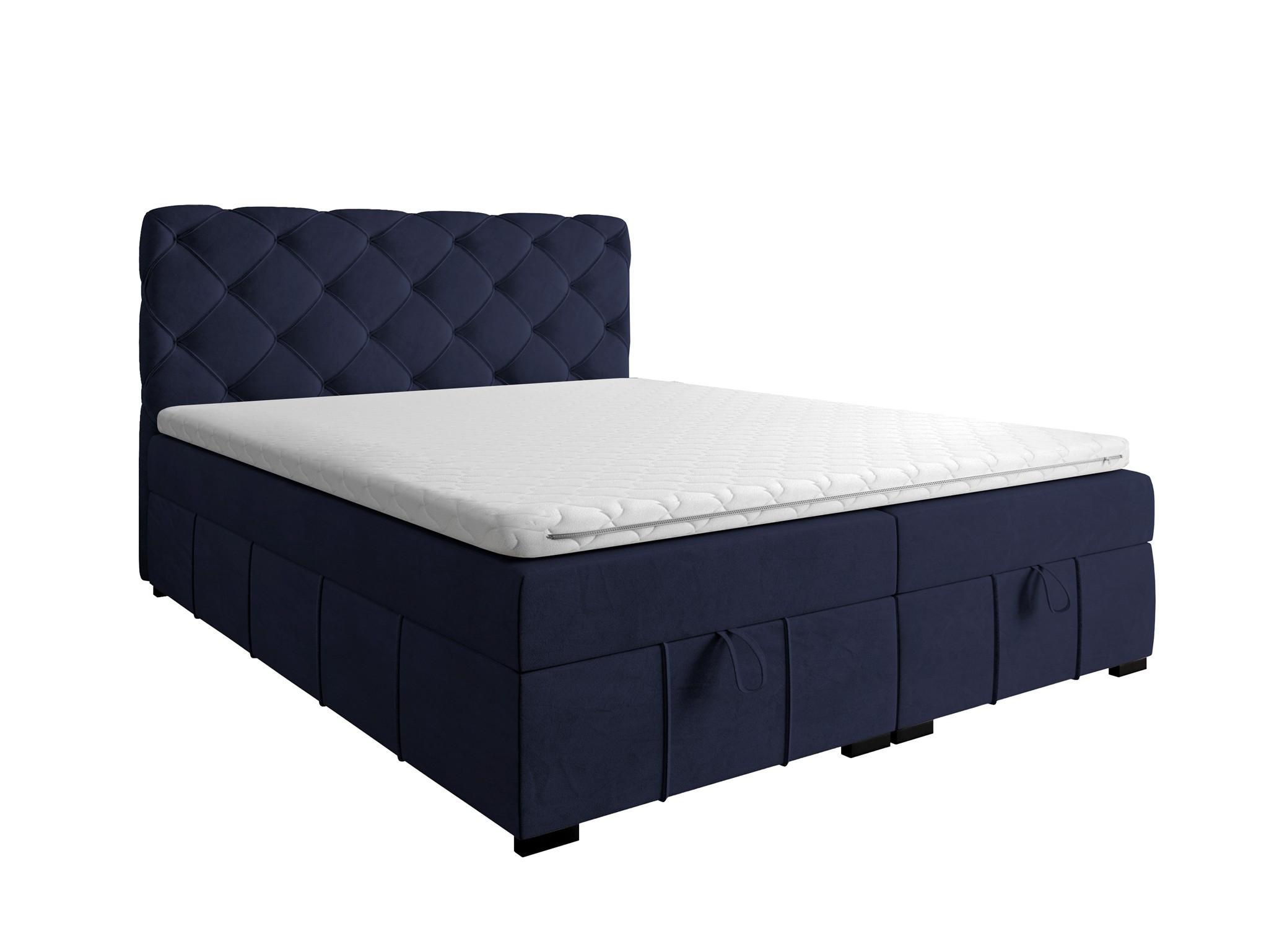 BOXBETT Gisel - Blau, Holzwerkstoff/Textil (200/200cm) - Fun Möbel