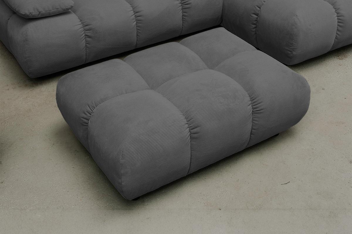 SITZGRUPPE VIVIEN 3ER SET Anthrazit Cord (1er-Set) - Anthrazit, Kunststoff/Textil (359/85/510cm) - KAWOLA