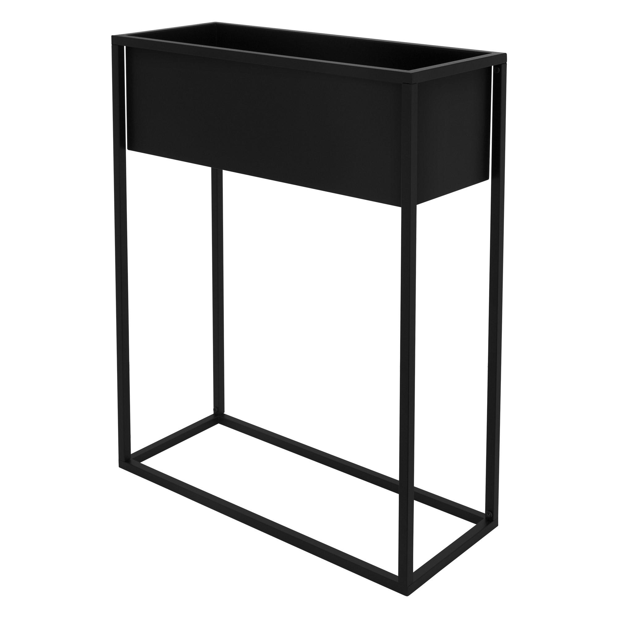 BLUMENSTÄNDER 60x25x78 cm rechteckig Schwarz aus Metall - Schwarz, Metall (60/25/78cm) - ML-DESIGN