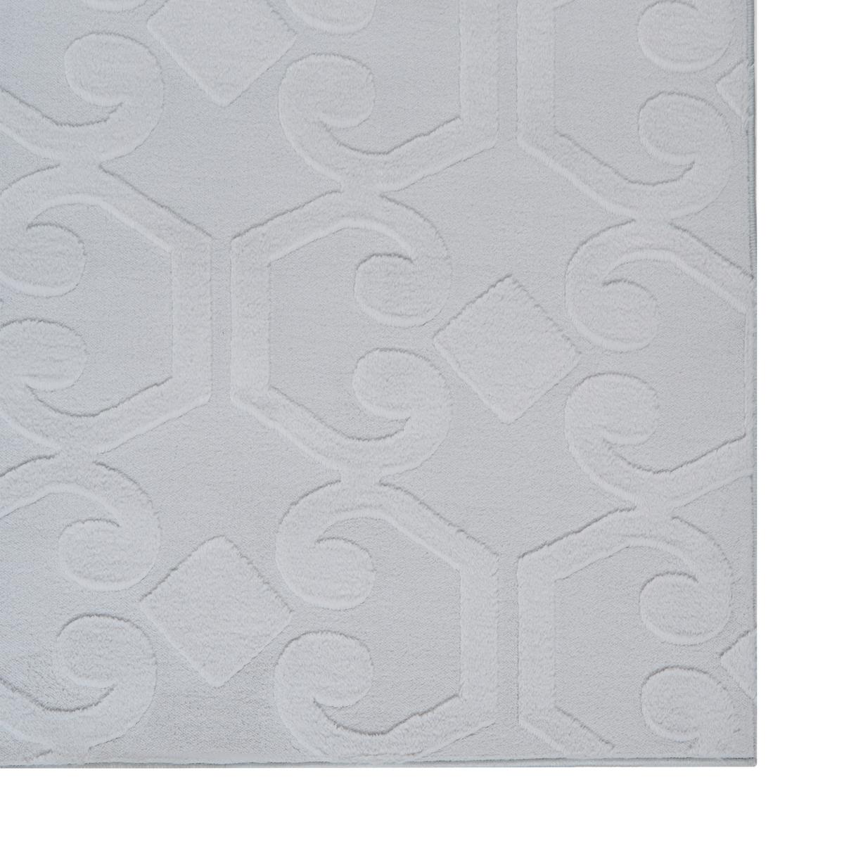 TEPPICH Hellgrau 160/230 cm Gannett - Hellgrau/Grau, Textil (160/230cm) - Beliani