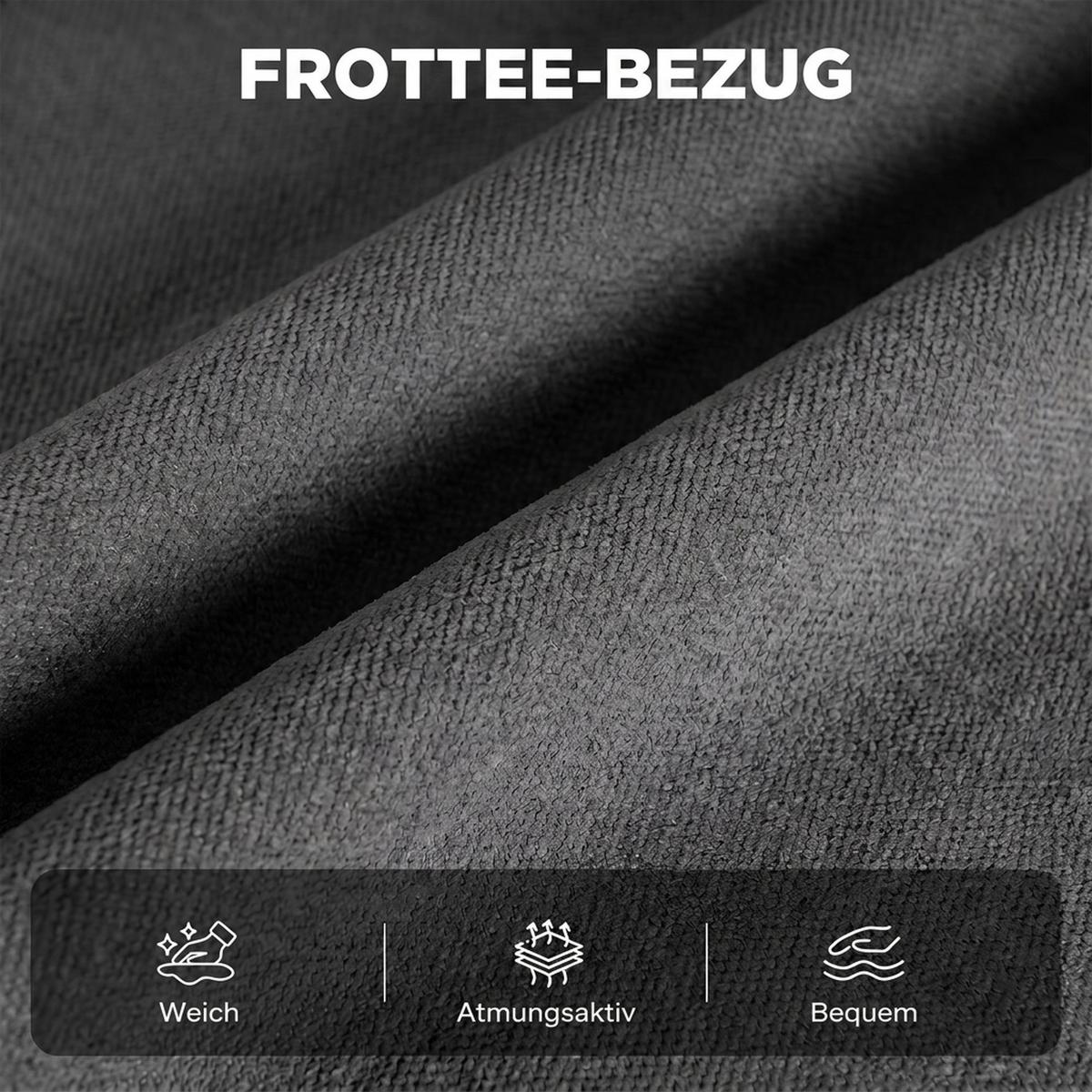 RELAXSESSEL Polyester Dunkelgrau - Dunkelgrau, Kunststoff/Textil (74/103/89cm) - HOMCOM