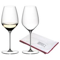 RIESLING GLÄSER + POLIERTUCH Veloce transparent 570 ml 2er Set - Transparent, Glas (0.57L) - Riedel