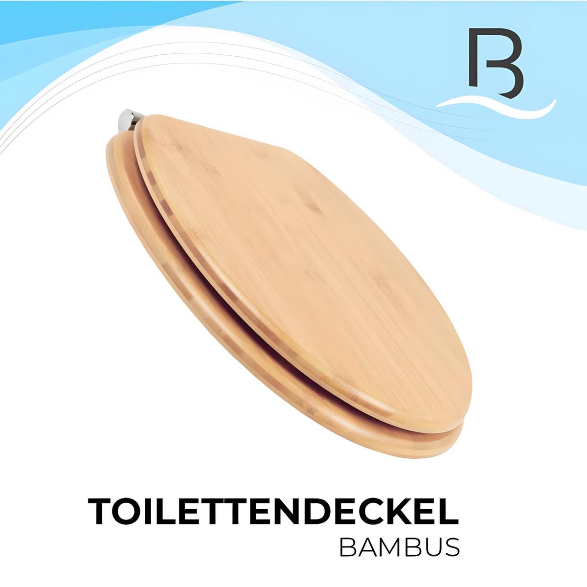 TOILETTENSIZT Bambus - Weiß, Holz (37/5/43cm) - Bath4U