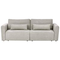 SCHLAFSOFA 3-Sitzer Stoff Grau mit Stauraum Vaxholm - Grau, Textil (232/86/87cm) - Beliani