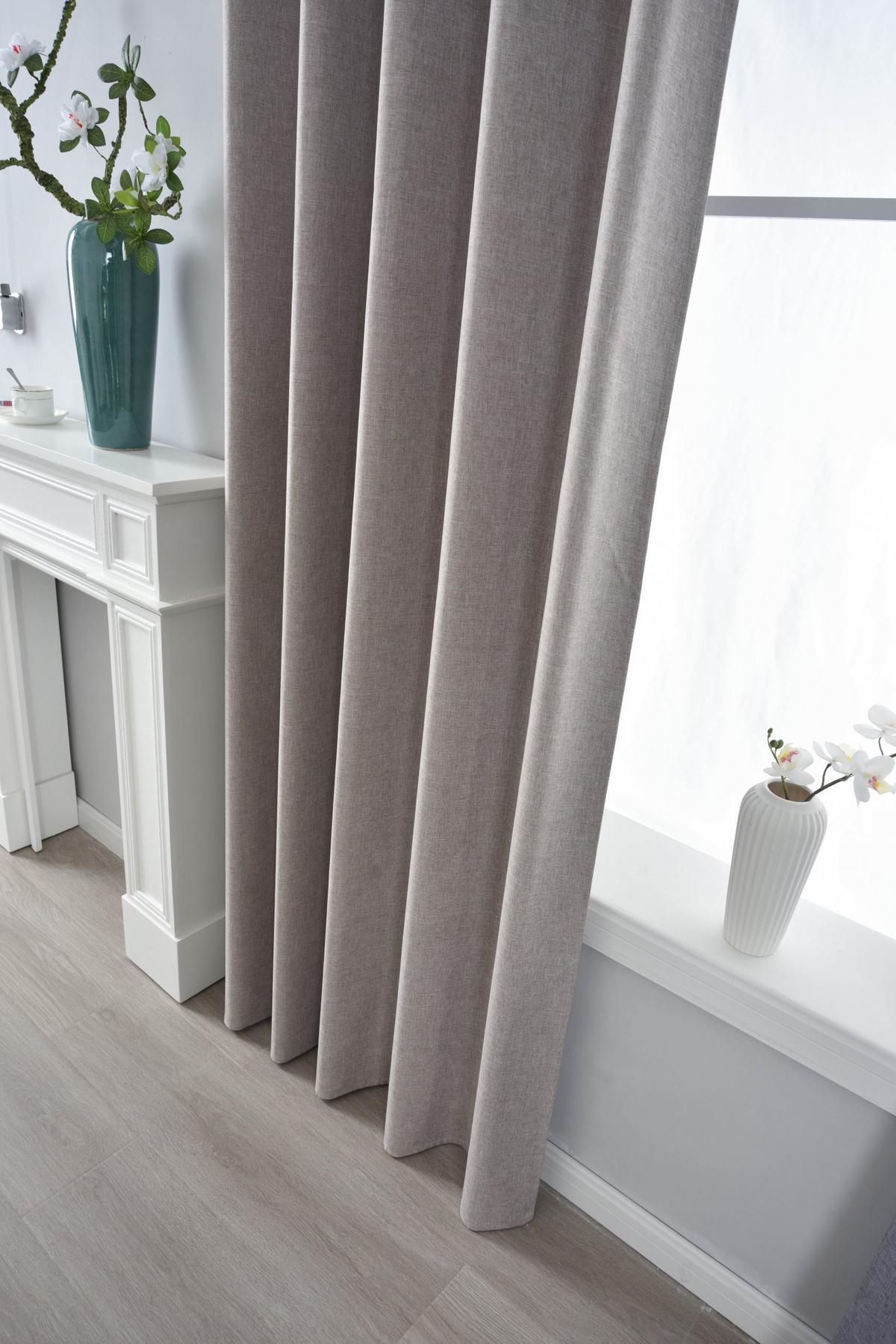 VORHANG BOSTON DARK HxB 245x140 cm Taupe - Taupe, Textil (140/245cm) - Gardinenbox