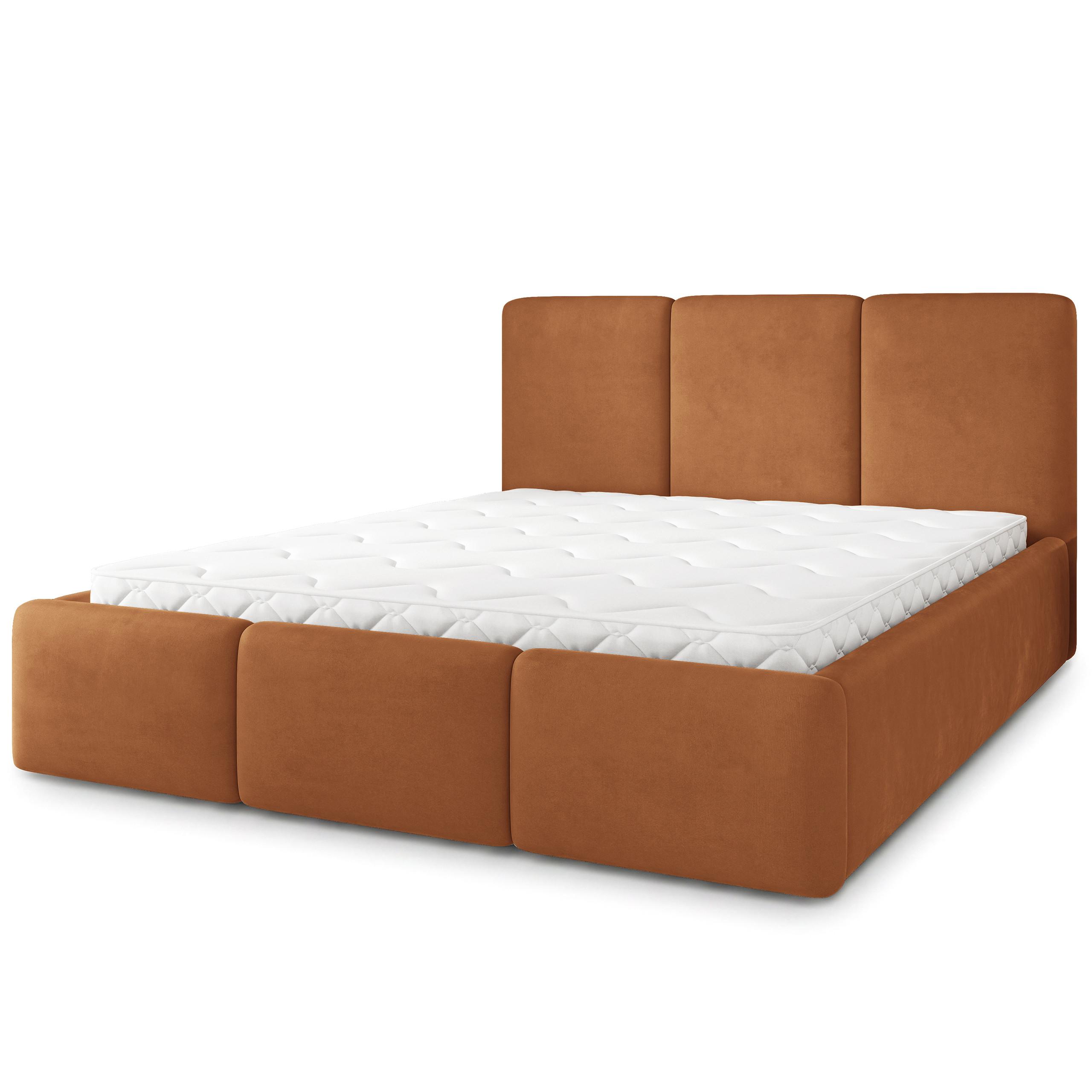 POLSTERBETT MORENA MGV 160x200 cm mit Bettkästen - Kupferfarben - Kupferfarben, Holz (160/200cm) - MASSENO