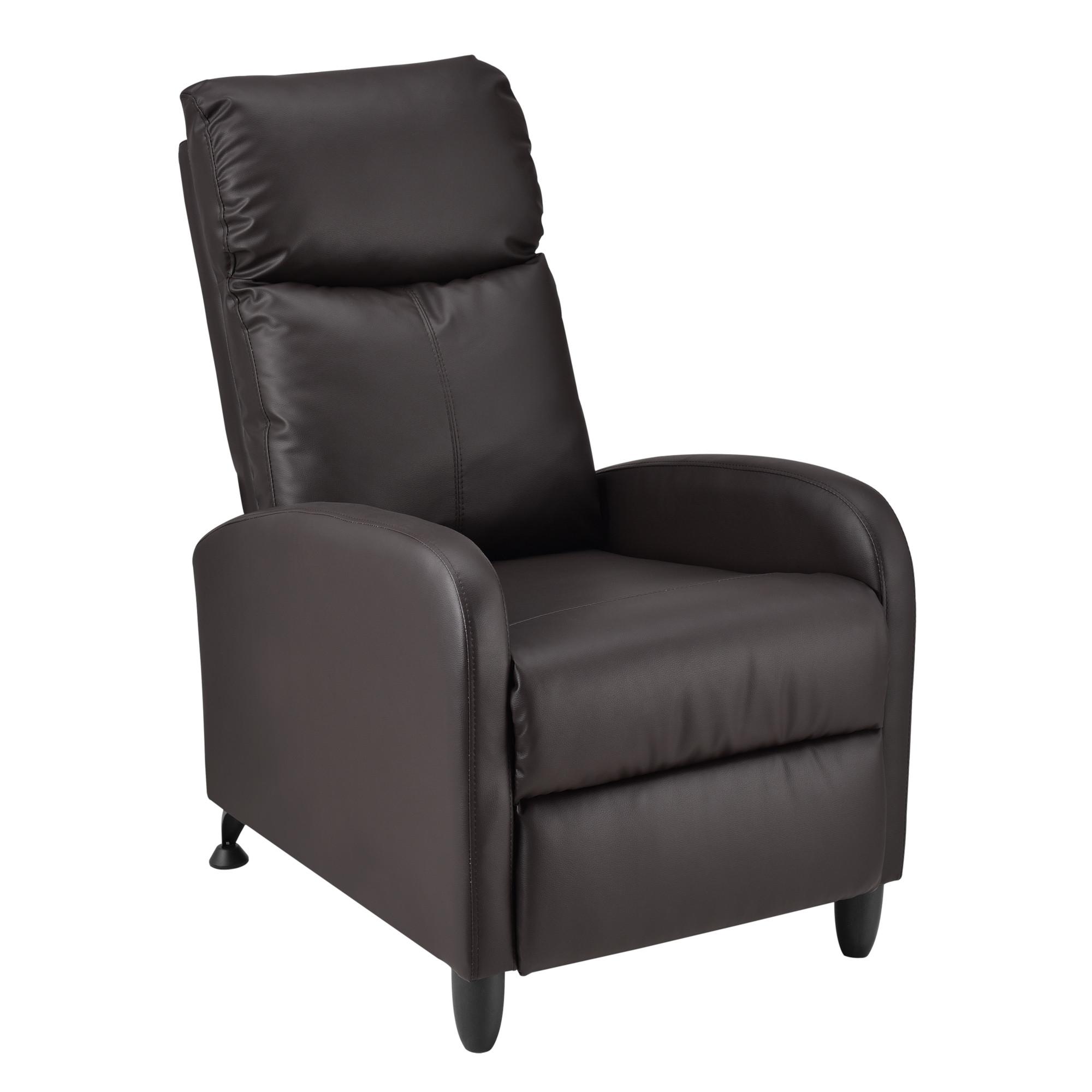 POLSTERSESSEL Bregenz Kunstleder Braun - Braun, Textil (60/102/92cm) - [en.casa]