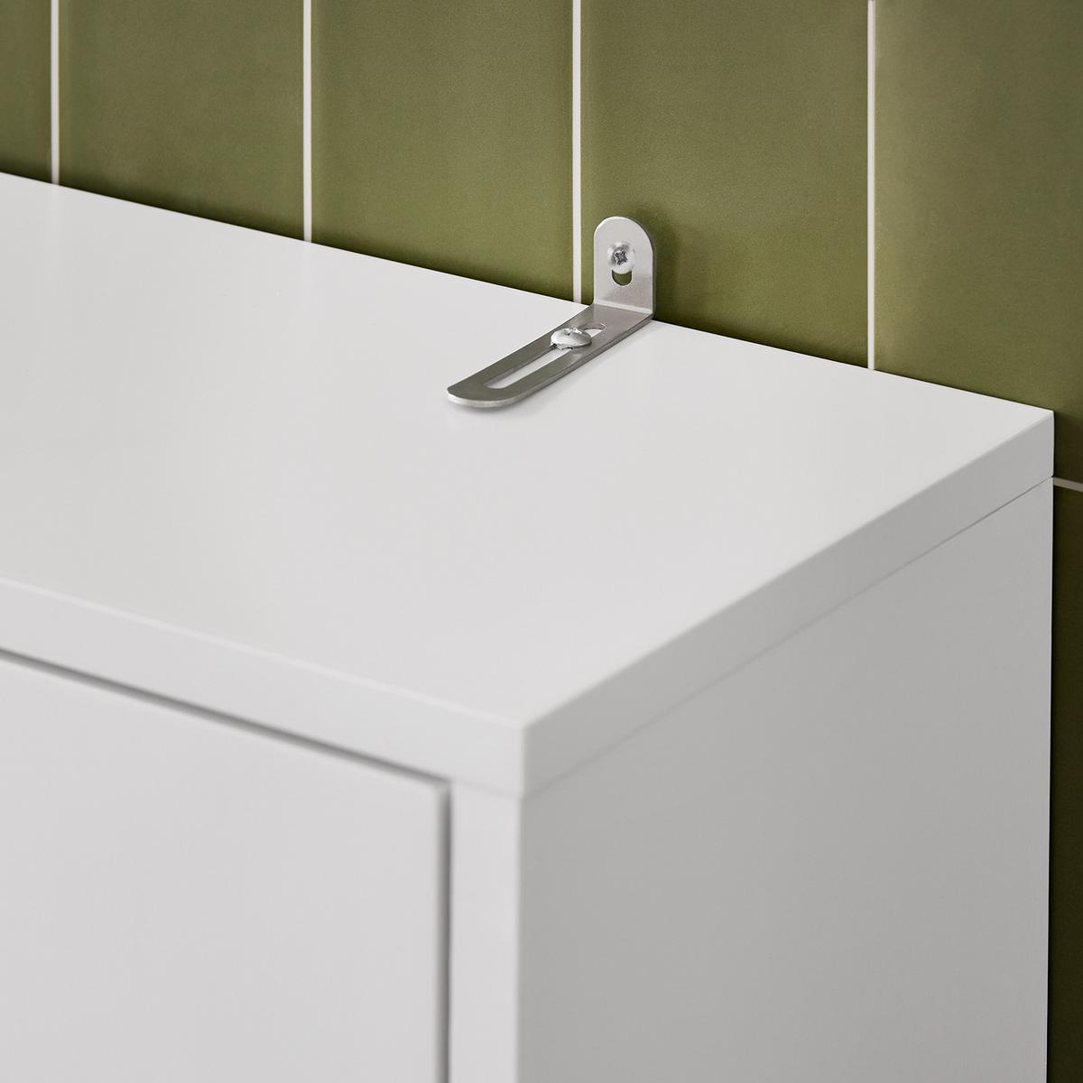 WASCHMASCHINENSCHRANK Weiß - Weiß, Holzwerkstoff (65/182/20cm) - SoBuy