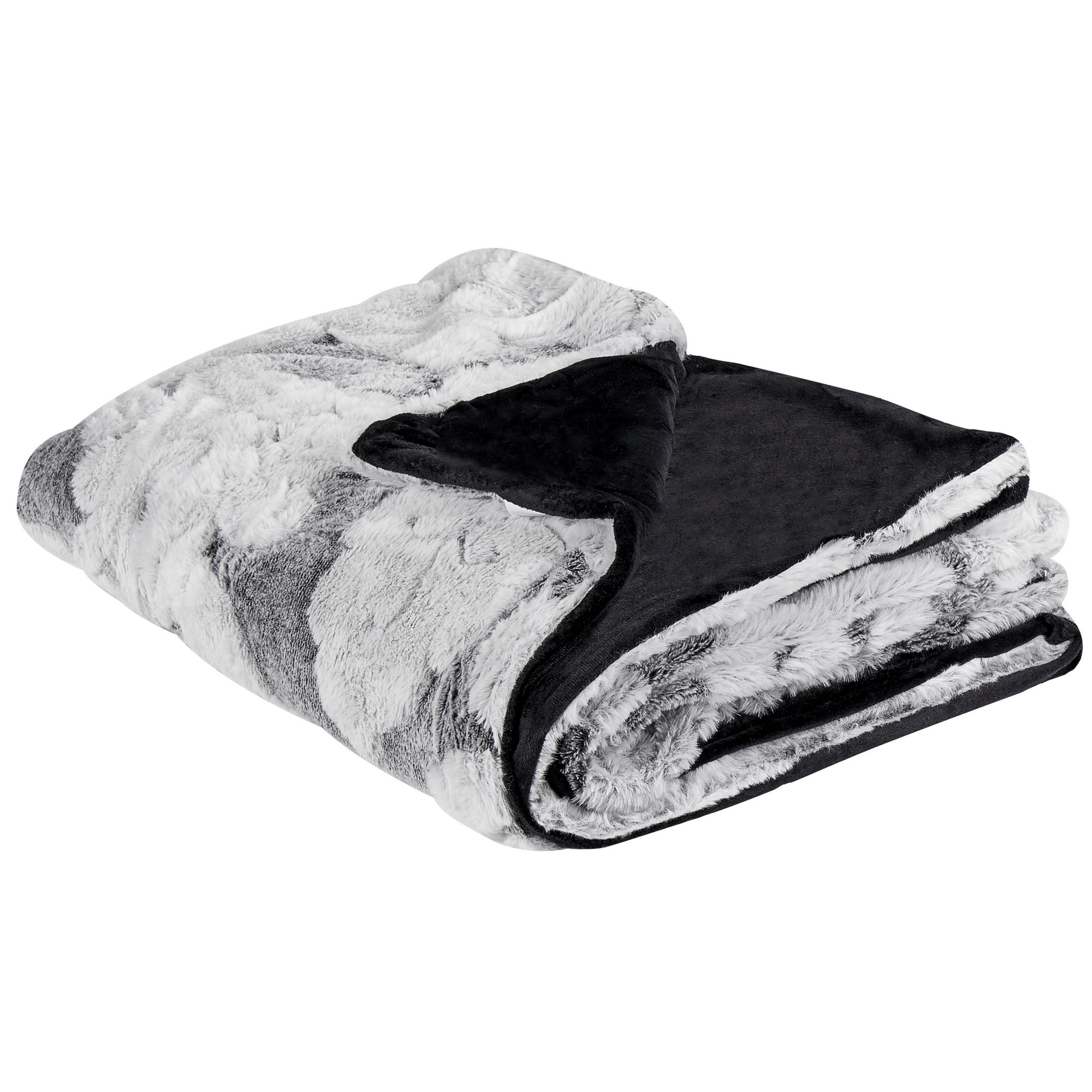 DECKE Hellgrau Kosi 150/200 cm - Hellgrau, Textil (150/200cm) - Beliani