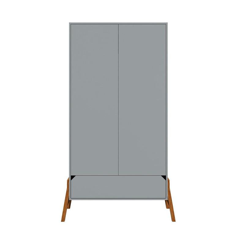 SCHRANK 2 Türen Grau - Grau, Holzwerkstoff (117/199/50cm) - Petits-meubles