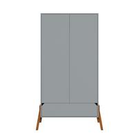 SCHRANK 2 Türen Grau - Grau, Holzwerkstoff (117/199/50cm) - Petits-meubles