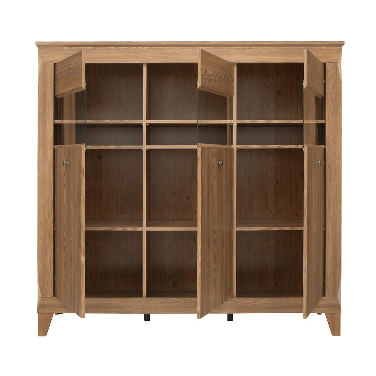 GESCHIRRSCHRANK Raya Holz - Braun, Holzwerkstoff (156/150/47cm) - Petits-meubles