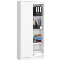 STANDREGAL Weiß 180/80/35 - Weiß, Holzwerkstoff (80/180/35cm) - RAUMHIRSCH FURNITURE