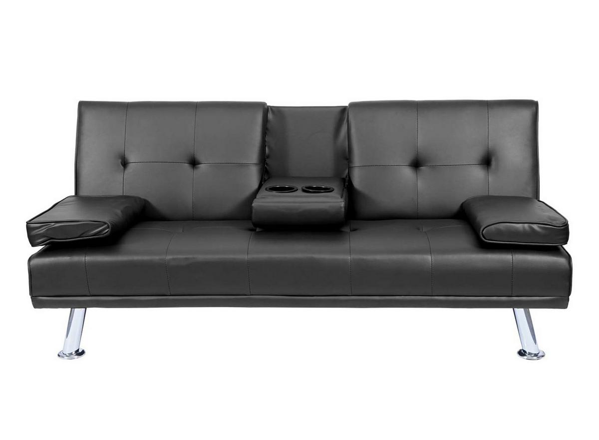 3ER-SOFA Schwarz - Schwarz, Textil (166/77/81cm) - MCW