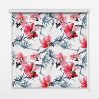 INNENROLLO - Fensterrollo - Rollo - 110x140 cm - Blumen - Rot, Kunststoff (110/140/0.5cm) - TULUP