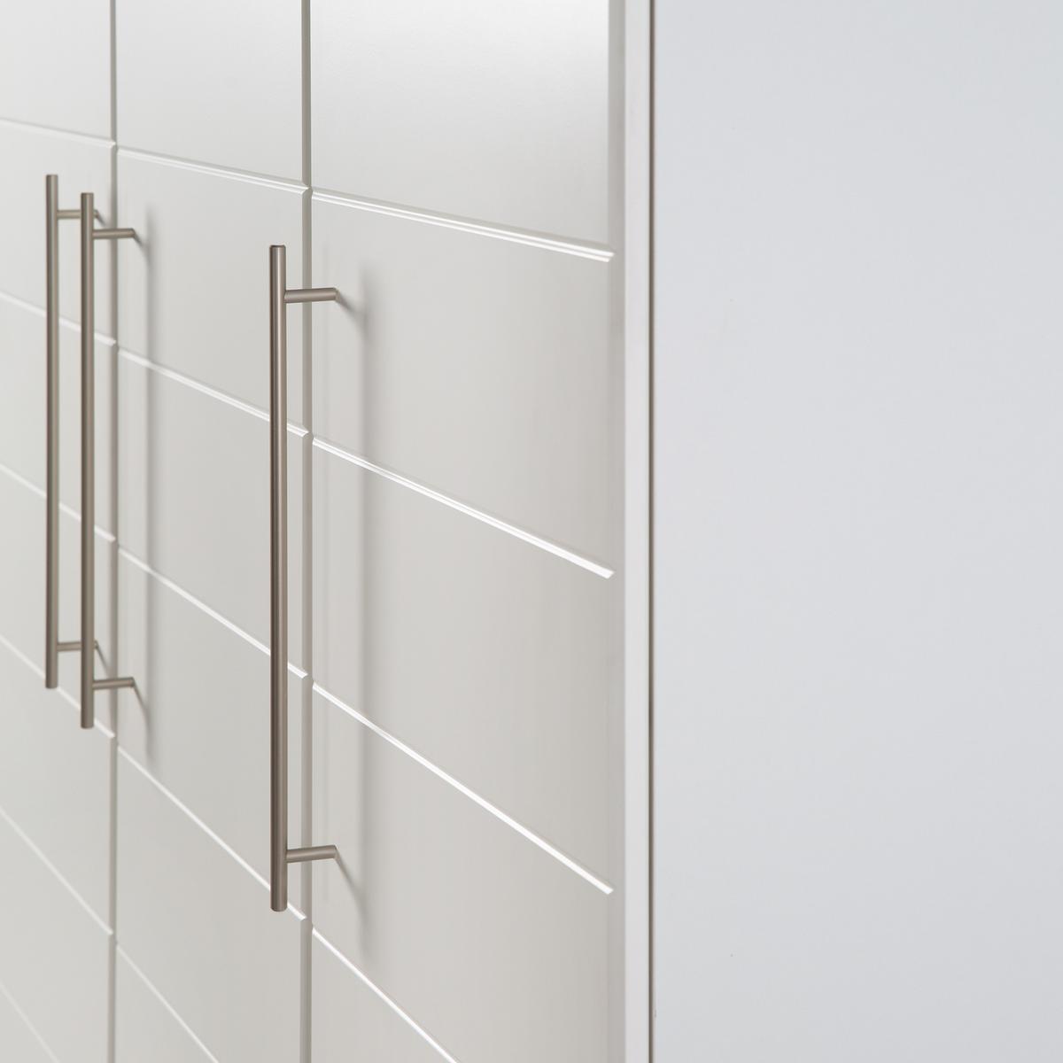 KLEIDERSCHRANK Nele - Weiß, Holzwerkstoff/Metall (136/195/51.5cm) - Roba