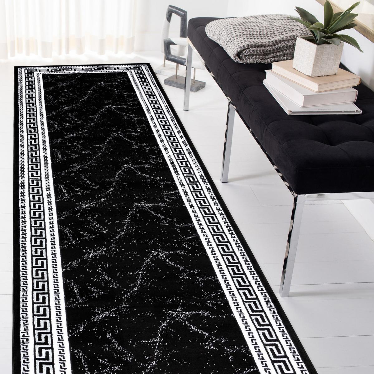 TEPPICH Gloss 70/250 cm - Schwarz, Textil (70/250cm) - rugsX