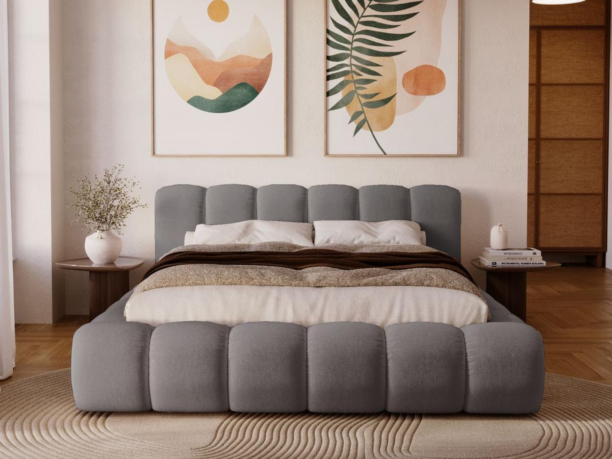 POLSTERBETT Doria 140x200 Grau - Grau, Textil (140/200cm) - Graingold