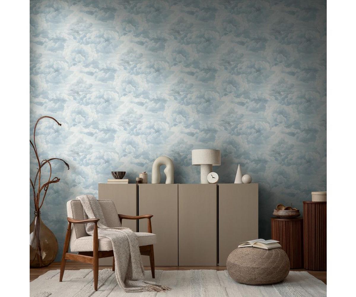 VLIESTAPETE Blau 53/1005 cm - Blau, Textil (53/1cm) - KUNSTLOFT