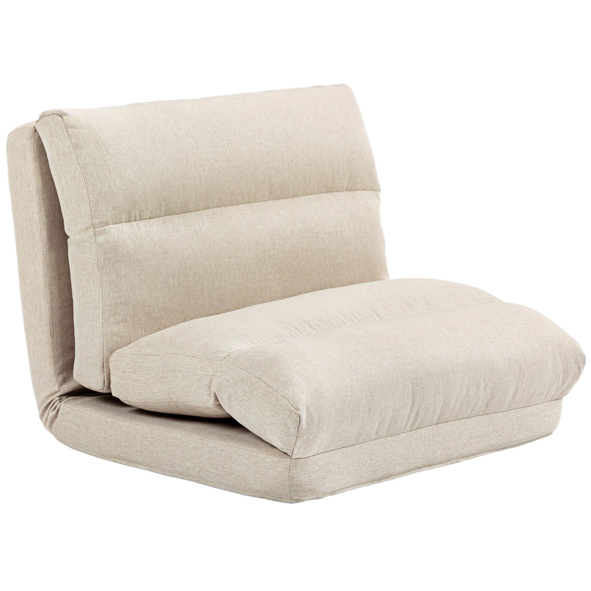 SCHLAFSESSEL Beige - Beige, Textil/Metall (72/56/70cm) - HOMCOM