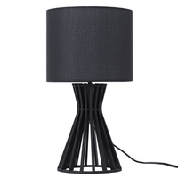 TISCHLAMPE Carrion 27/27/37 cm - Schwarz, Holzwerkstoff (27/27/37cm) - Beliani