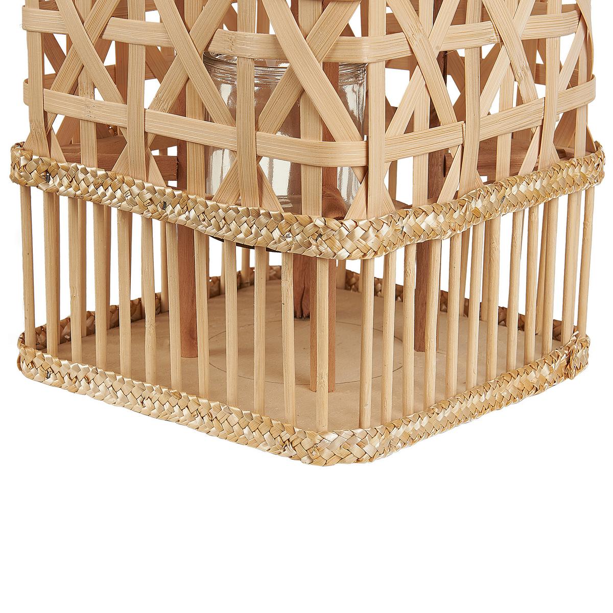 LATERNE Braun Lumbis - Braun, Holz (22/35/22cm) - Beliani