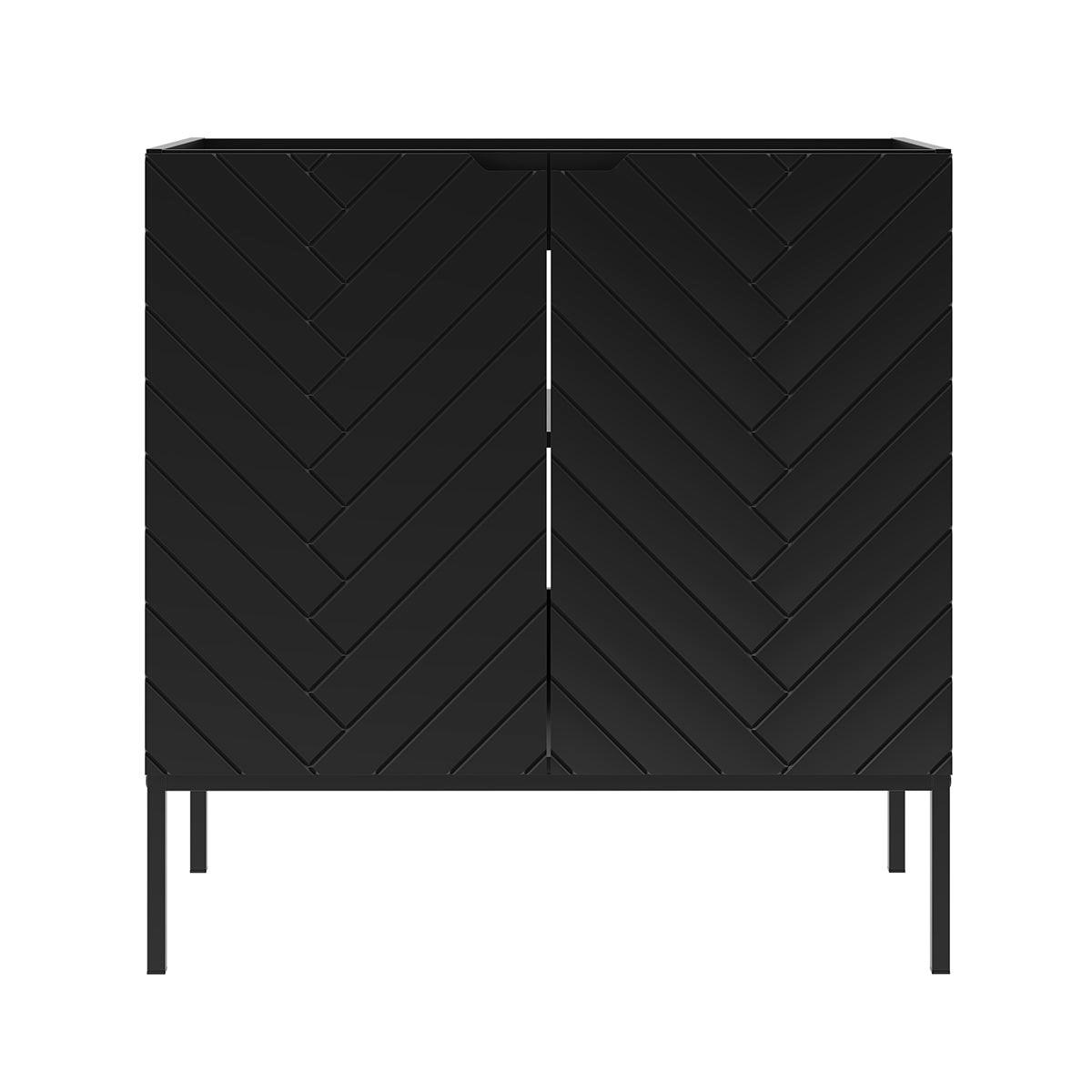 WASCHTISCHUNTERSCHRANK 80cm Daria Schwarz - Schwarz, Holzwerkstoff (80/82/45.8cm) - Petits-meubles