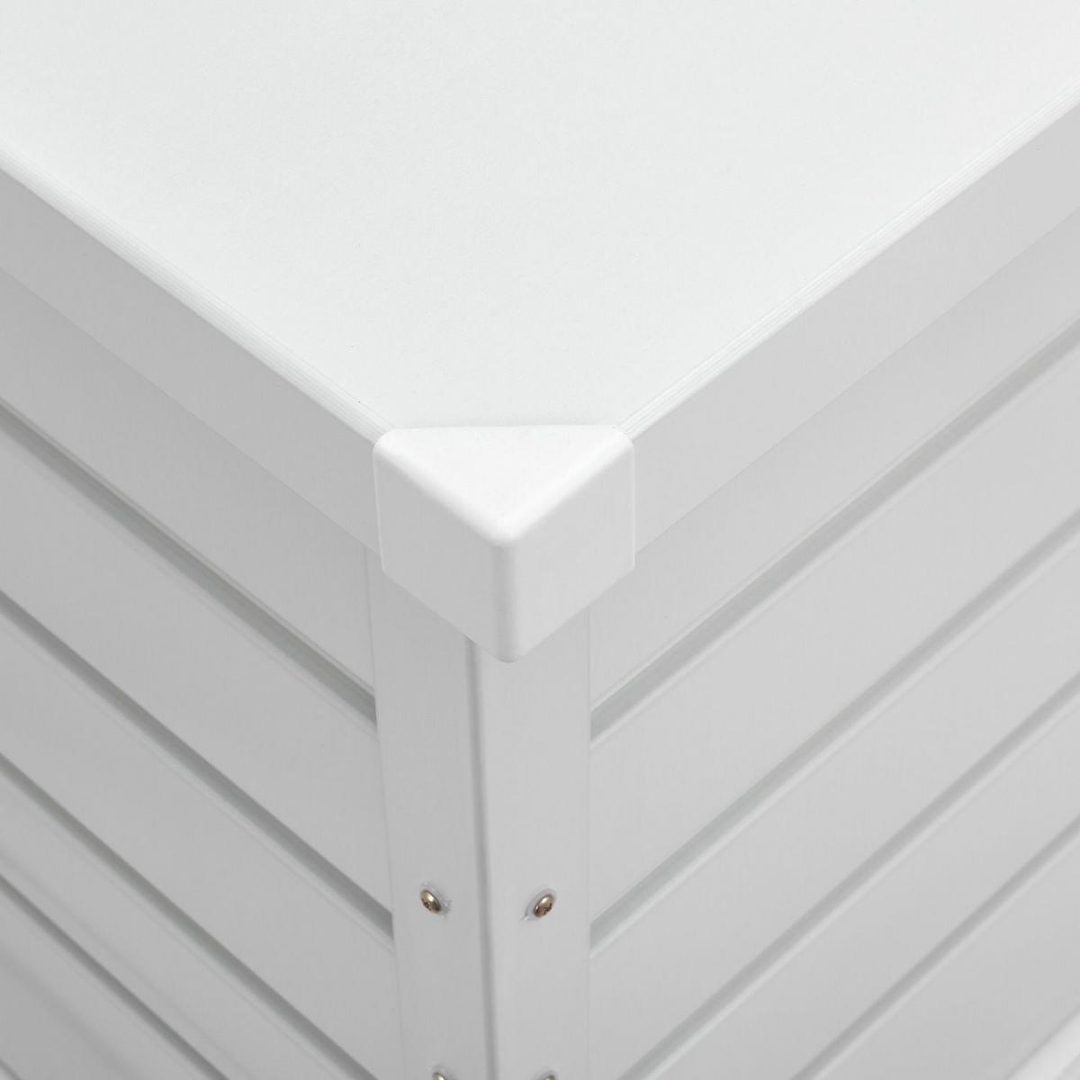 AUFBEWAHRUNGSBOX Limani weiß - Weiß, Metall (120/63/53cm) - Juskys
