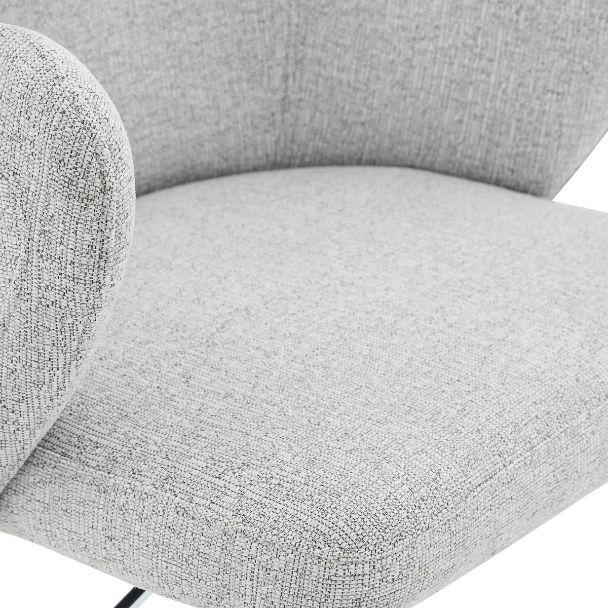BARHOCKER 2er Set Stoff Hellgrau Höhenverstellbar Drehbar mit Armlehnen - Hellgrau, Textil (45/118/37.6cm) - Urban Meuble