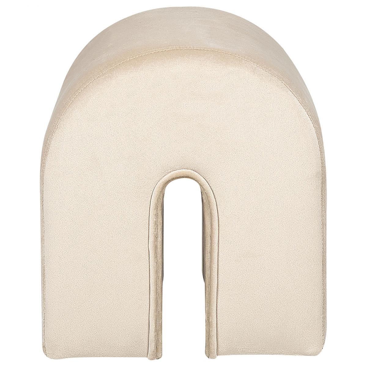 POUF Modoc 42/35/42 cm - Beige, Textil (35/42/42cm) - Beliani