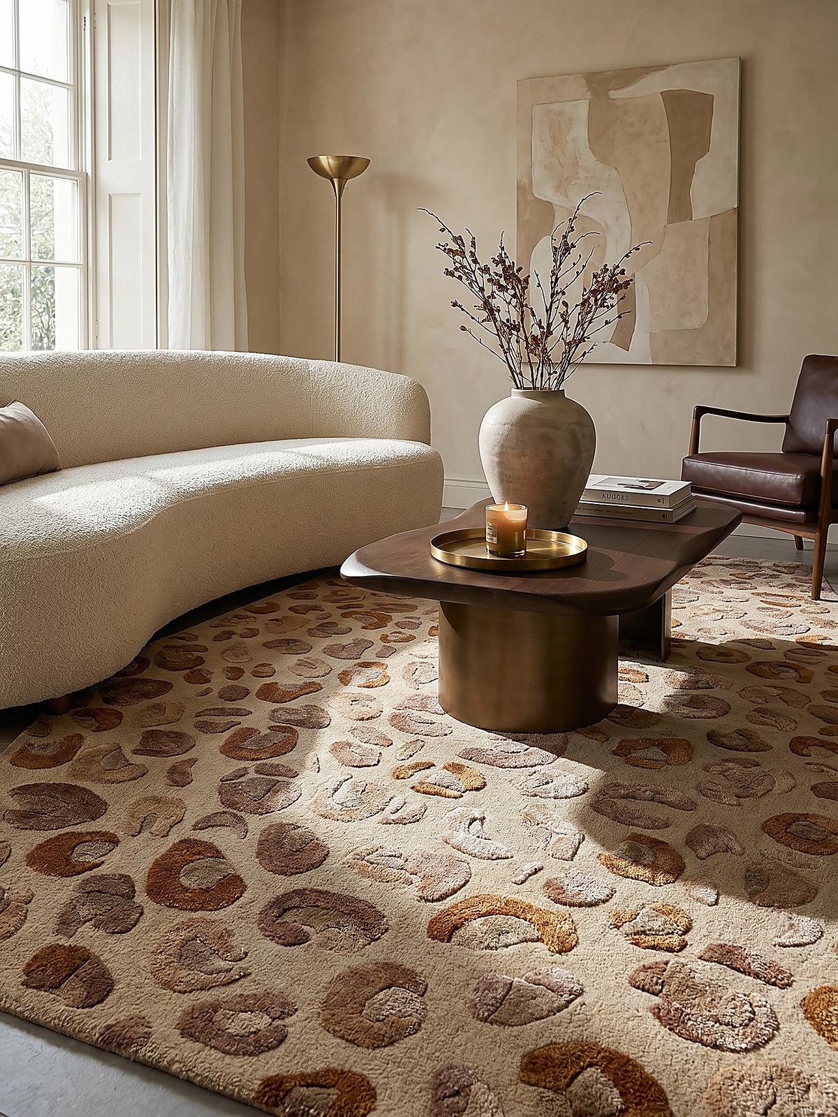 KURZFLORTEPPICH SABLE, mit Tier-Motiv, Natur, 200 x 300 cm - Beige, Textil (300/200cm) - KADIMA DESIGN
