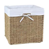FALTBARER Aufbewahrungswürfel aus Seegras - 32 x 32 x 32 cm - Apfelbaumfarben, Naturmaterialien (32/32/32cm) - Calicosy