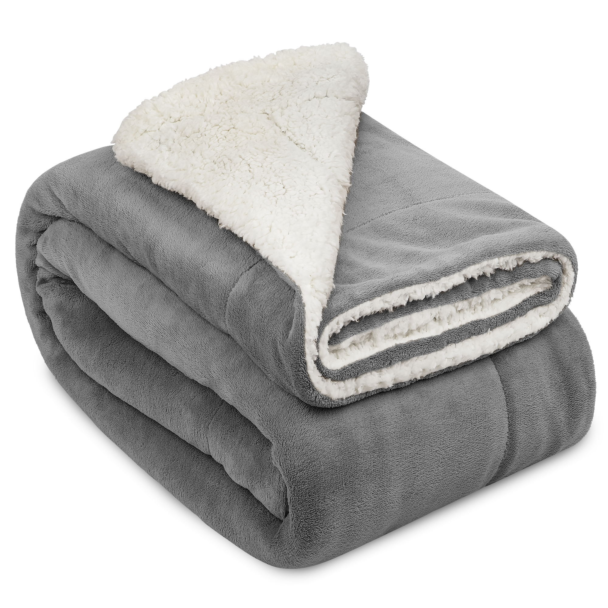 DECKE Alina 150/200 cm Hellgrau/Weiß - Hellgrau, Textil (150/200cm) - Beautissu 