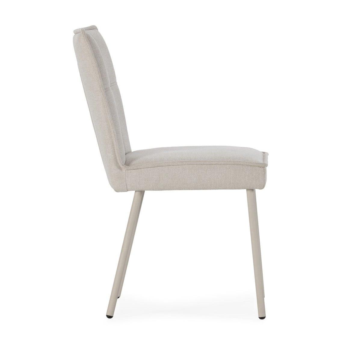 ESSZIMMERSTÜHLE STOFF 2er set 60/50,5/60 cm - Creme, Textil (60/50.5/53.5cm) - Calicosy