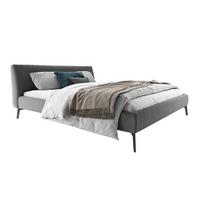 POLSTERBETT VALERIE Grau Cord - Grau, Textil (180/200cm) - KAWOLA