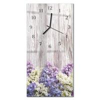 WANDUHR aus Glas 30x60 cm - Lila - Multicolor, Glas (30/60/0.4cm) - TULUP