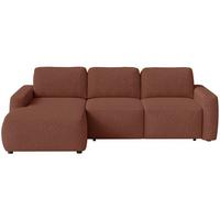 ECKSOFA Carnos Mini Kupfer Chenille - Schwarz/Kupferfarben, Kunststoff/Textil (238/164cm) - Selsey
