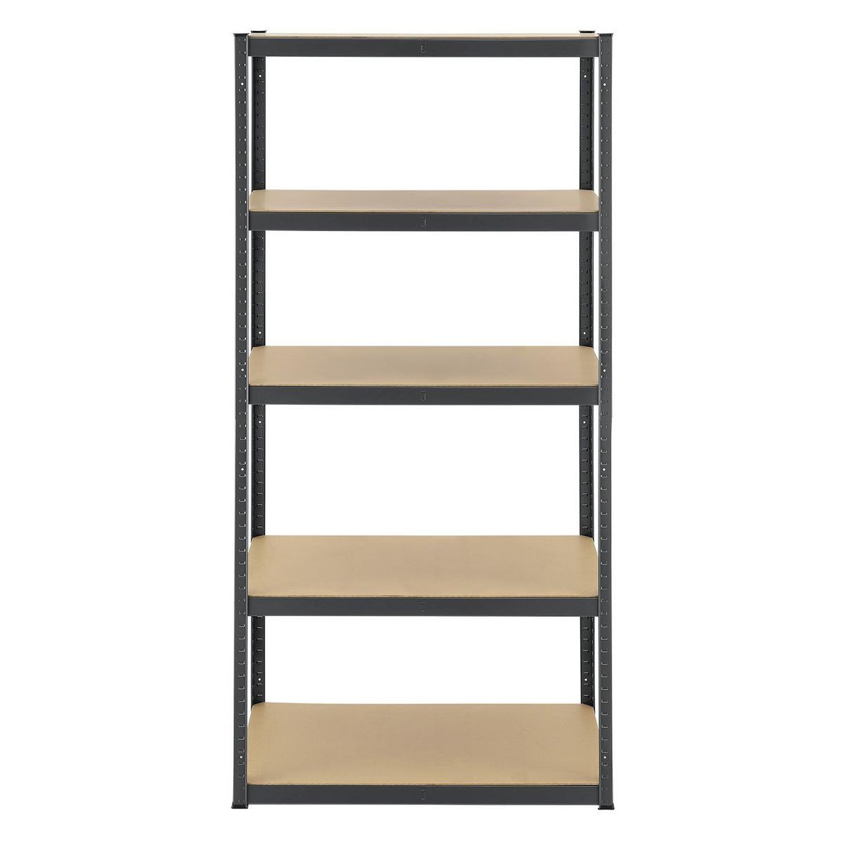 LAGERREGAL Basic grau 200x100x60 cm - Grau, Metall (100/200/60cm) - Juskys