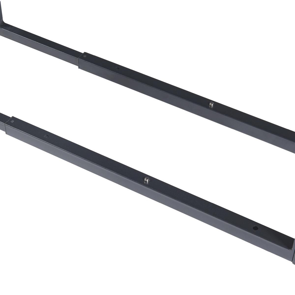 KAMINHOLZREGAL Kasan - Schwarz, Metall (65/150/25cm) - [en.casa]