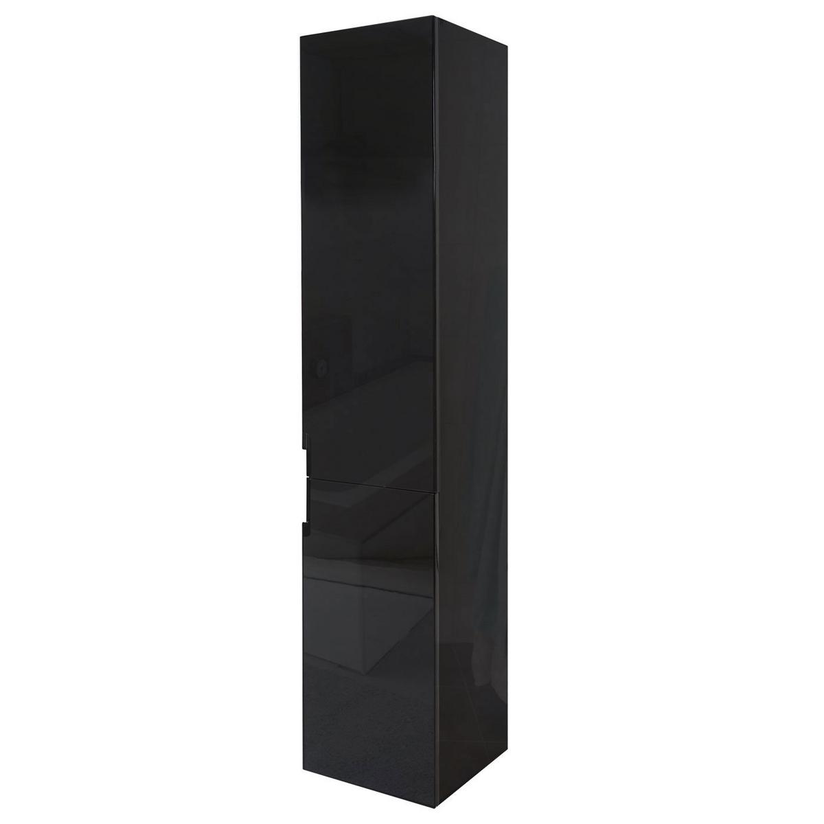 HÄNGESCHRANK Hochglanz Schwarz - Schwarz Hochglanz, Holz (30/150/30cm) - MCW